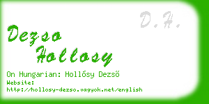 dezso hollosy business card